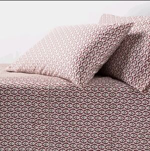 Full 400 Thread Count Christmas Holiday Performance Sheet Set Woodblock Leaf